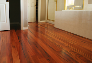 wood floor that has been cleaned
